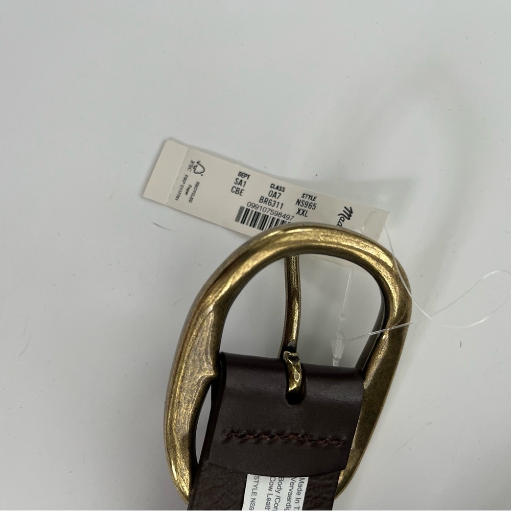 Madewell Oval Buckle Belt Brown Leather - Picture 3 of 5